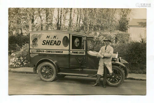 A group of 3 postcards of commercial vehicles, comprising ph...