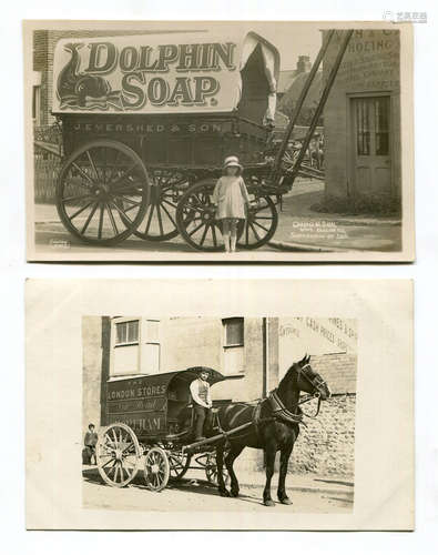 A photographic advertising postcard for Dodd & Son Van Build...