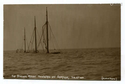 A collection of 12 postcards of Shoreham Harbour, Sussex, in...