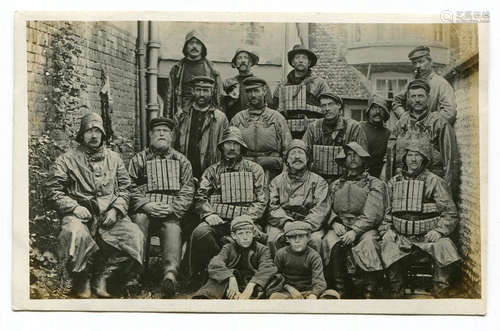 A group of 10 photographic postcards relating to the life bo...