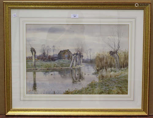 Arthur Anderson Fraser - 'The Ouse, Houghton Mill, Hants', w...