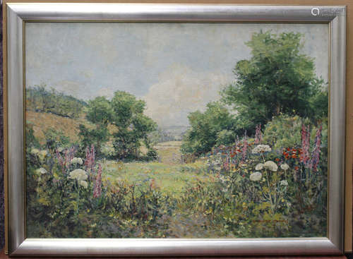 W. Wilfrid Thomas - Extensive Landscape with Wild Flowers, 2...