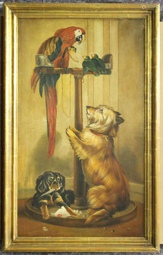 After Edwin Henry Landseer - Macaw, Love Birds, Terrier and ...