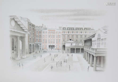 David Gentleman - Covent Garden, three colour lithographs, a...