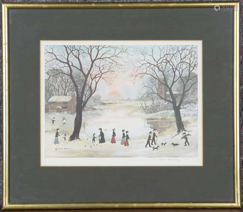 Helen Bradley - 'On a Beautiful Winter's Day', 20th century ...