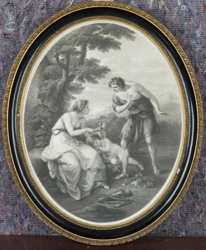 Thomas Burke, after Angelica Kauffman - 'Cupid and Cephisa',...