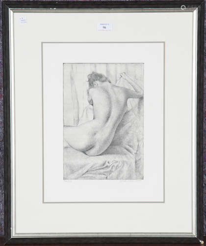 Mark Clark - Female Nude, etching, signed, dated 2000 and ed...