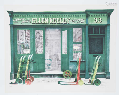 David Gentleman - Ellen Keeley's Shop, and Foreign Fruit Mar...