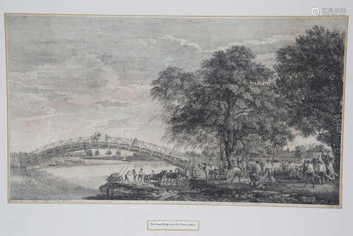 Paul Sandby - 'The Great Bridge Over the Virginia River', et...