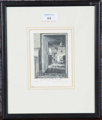 Howard Phipps - 'Open Doorways, the Netherhall', woodcut, si...