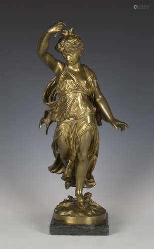 Leon Gregoire - a late 19th century cast gilt bronze figure ...