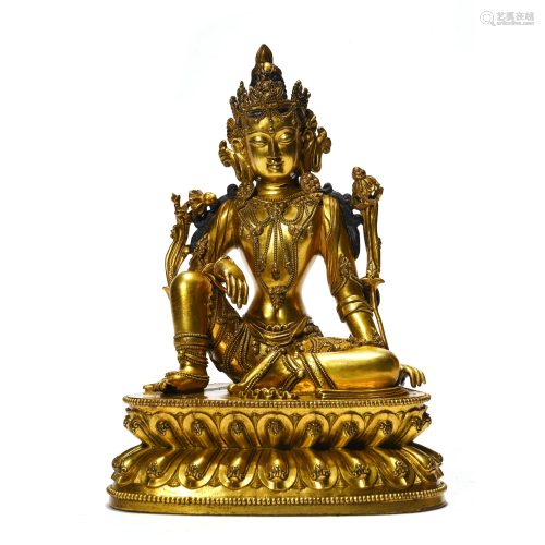 Gilt-Bronze Avalokiteshvara Statue