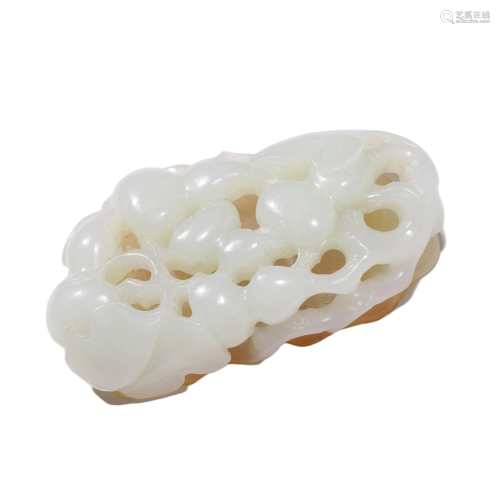 White Jade Bouble-Gourd Ornament