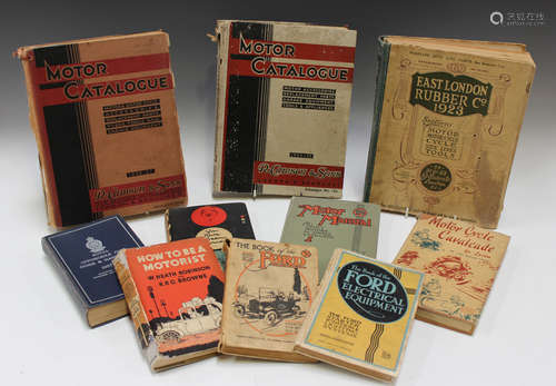 A quantity of motoring related books, including a 1923 East ...