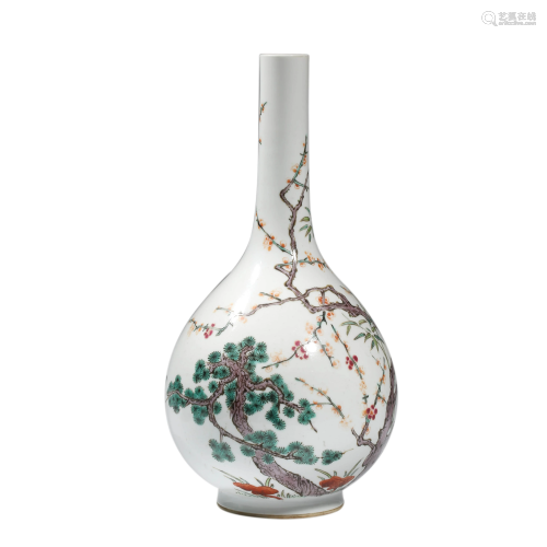 Porcelain Famille-Rose Vase, Chenghua Mark