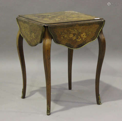 An early 20th century Louis XV style kingwood and marquetry ...