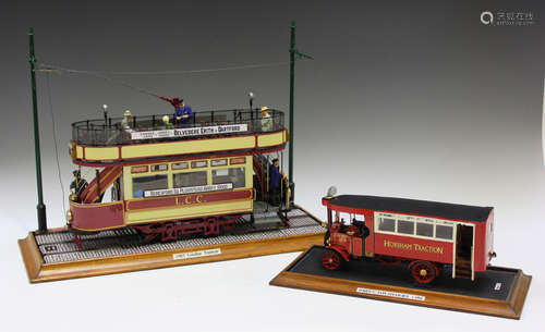 A 1:24 scale model of a 1903 London tramcar, length 35cm, to...