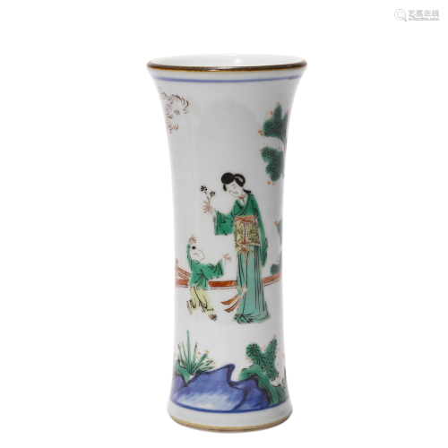 Porcelain Wucai Story Vase