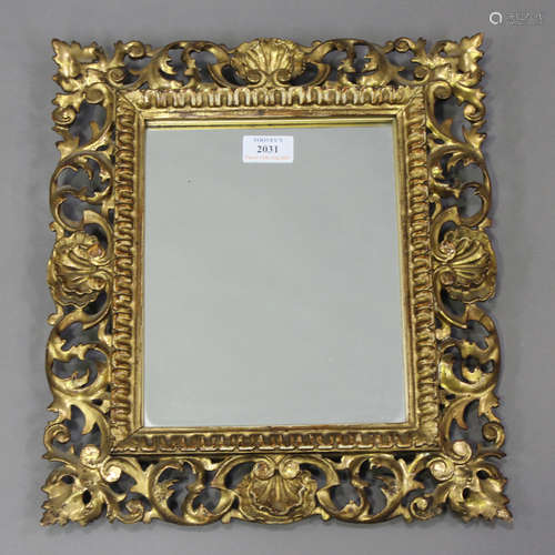 A 19th century Florentine giltwood and gesso rectangular wal...