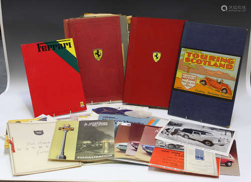 A quantity of motoring ephemera, relating mainly to Bugatti ...