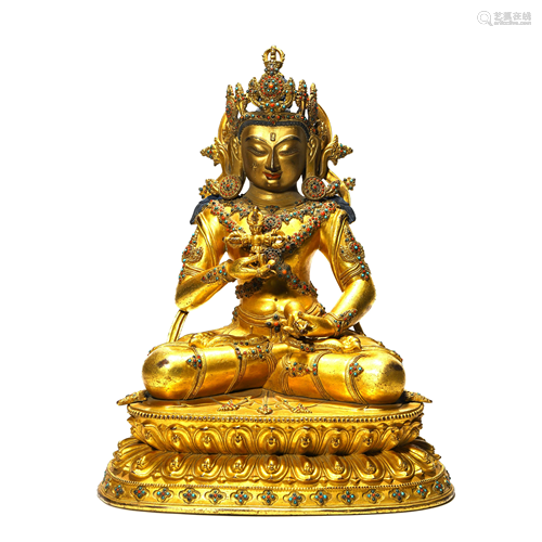 A Bronze Vajrasattva Statue