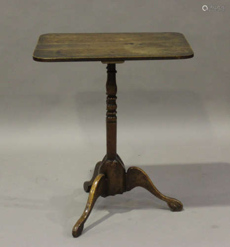 A 19th century primitive ash and mahogany wine table, raised...