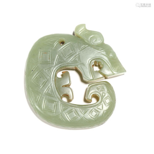 Jade Dragon Ornament
