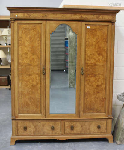 An Edwardian pollard oak part bedroom suite by Shapland & Pe...