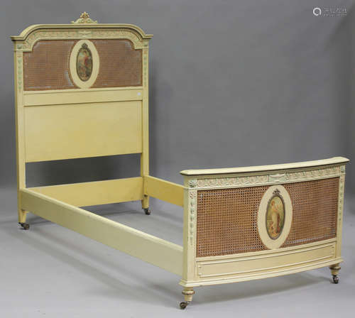 A pair of mid-20th century Neoclassical Revival cream painte...