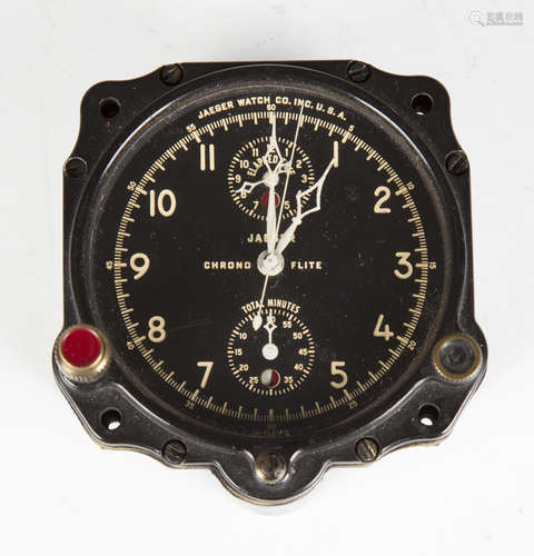 A Jaeger Chrono Flite cockpit timepiece, the reverse dated 2...