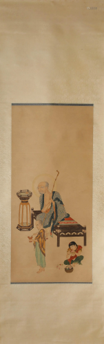 A Scroll Painting of a Buddha