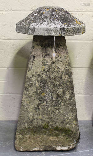 A substantial 19th century Yorkshire staddle stone, height 1...