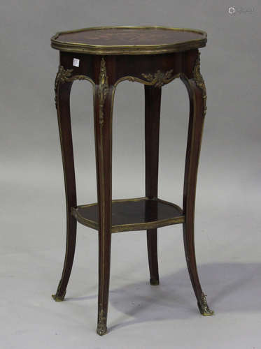 An early 20th century Louis XV style mahogany and gilt metal...