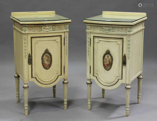 A pair of mid-20th century Neoclassical Revival cream painte...