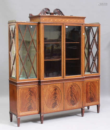 An Edwardian Neoclassical Revival figured mahogany and satin...
