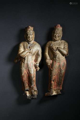 Chinese A Set Of Stone Buddha Statue