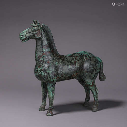 A bronze horse ornament