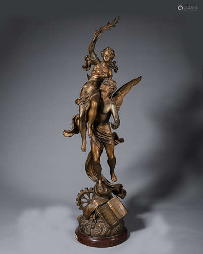 A copper angel statue