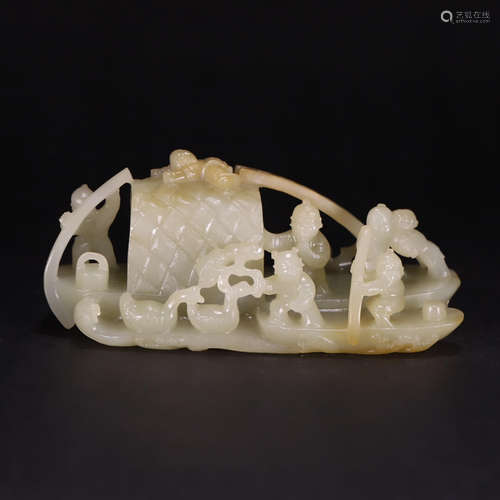 A Hetian jade carved ornament