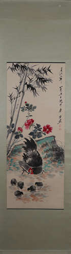 A Chinese rooster painting, Tangyun mark