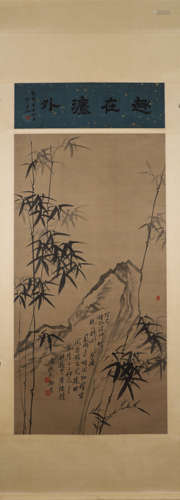 A Chinese bamboo painting, Zheng Banqiao mark