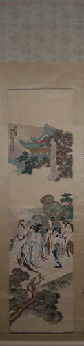 A Chinese figure painting, Xucao mark