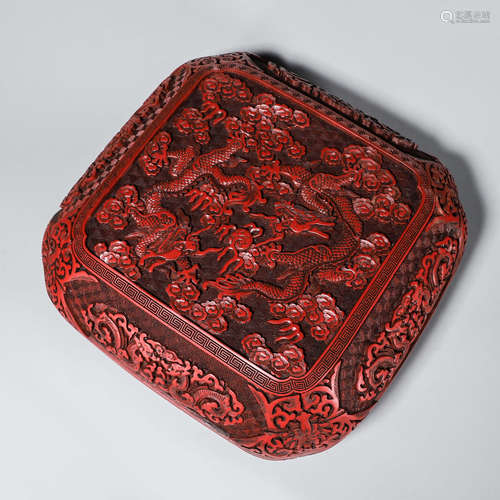 A lacquered wood carved box