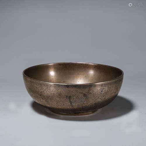 A fancy silver bowl