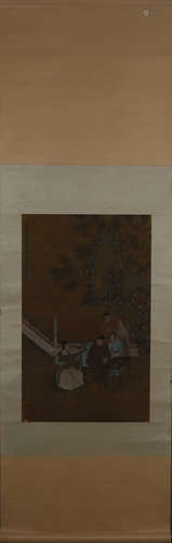 A Chinese figure painting, Tangyin mark