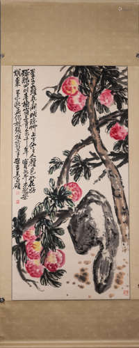 A Chinese fruit painting, Wu Changshuo mark