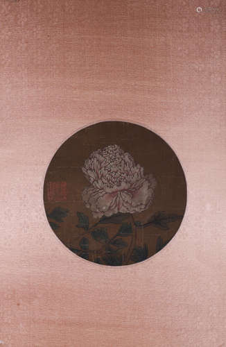 A Chinese peony painting