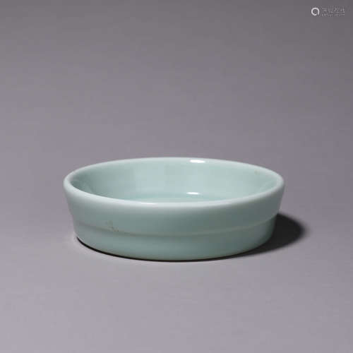 A celadon glazed porcelain brush washer