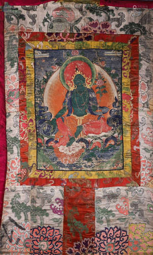 A Chinese thangka painting