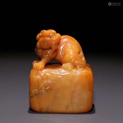 Qing Tong Da Year-Tian Huangshi animal knob seal